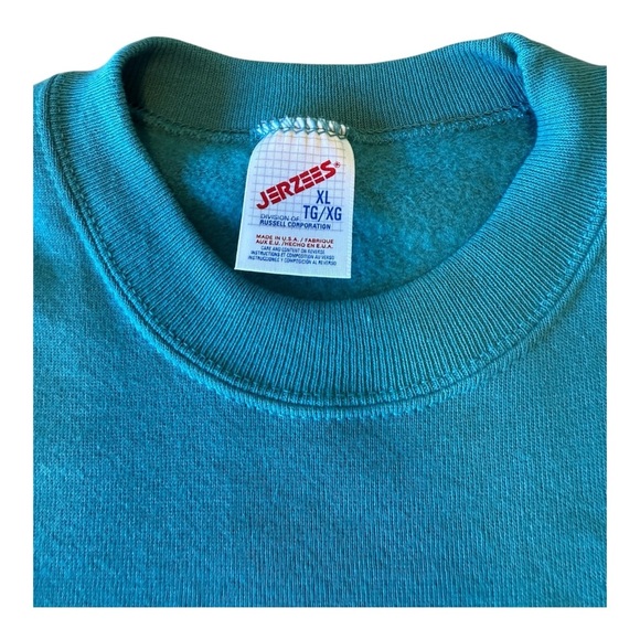 Vintage 80s Autumn Applique Sweatshirt Womens XL Scarecrow Pumpkin Granny Core - Picture 5 of 9